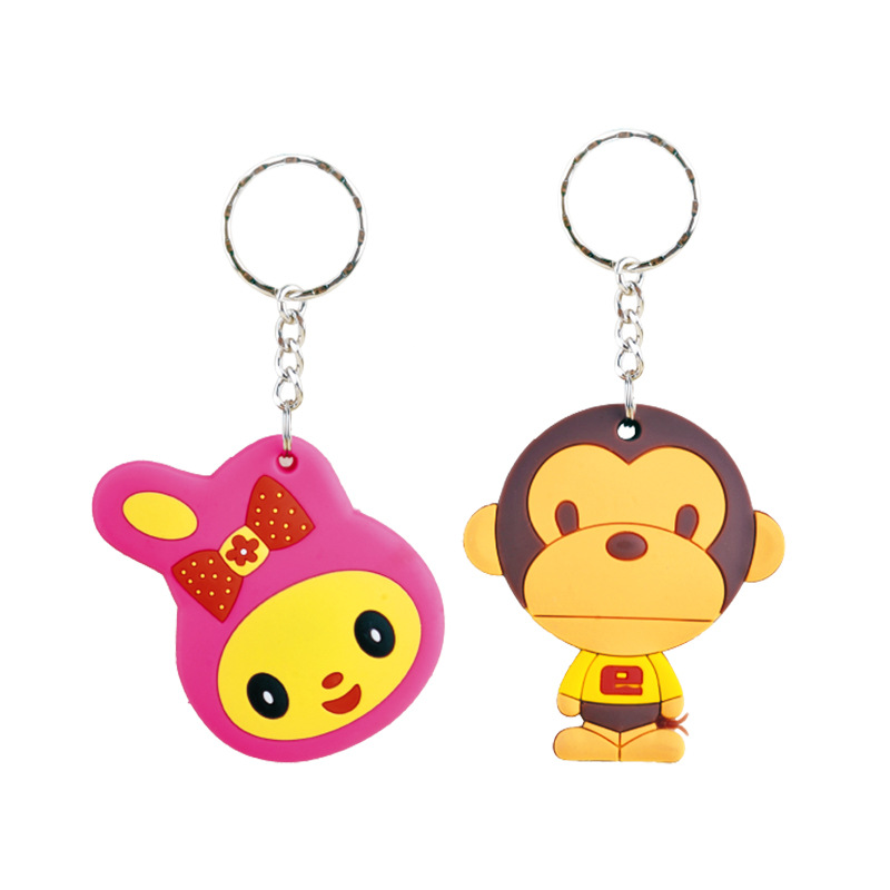 RFID鑰匙扣IC感應(yīng)門禁卡PVC彩膠卡鑰匙扣廠家